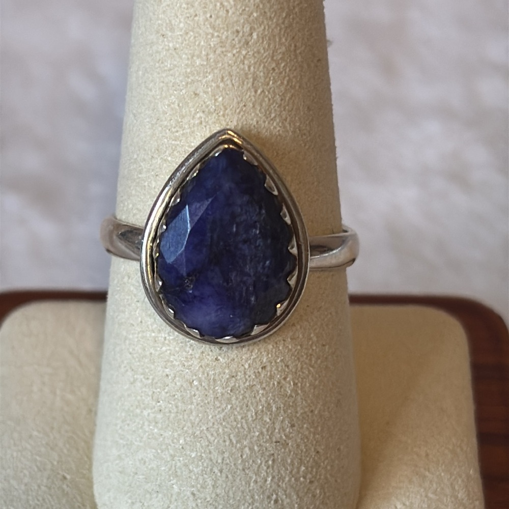 Natural Blue Sapphire 925 Sterling Silver Ring